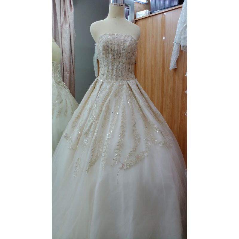 [GRATIS ONGKIR] GAUN WEDDING EKOR 055 / GAUN WEDDING PRELOVED / GAUN PENGANTIN BEKAS