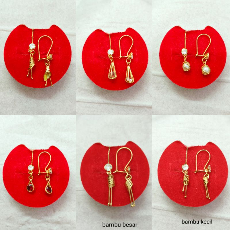 ANTING DEWASA DAN ANAK PERAK 925 LAPIS MAS 24K