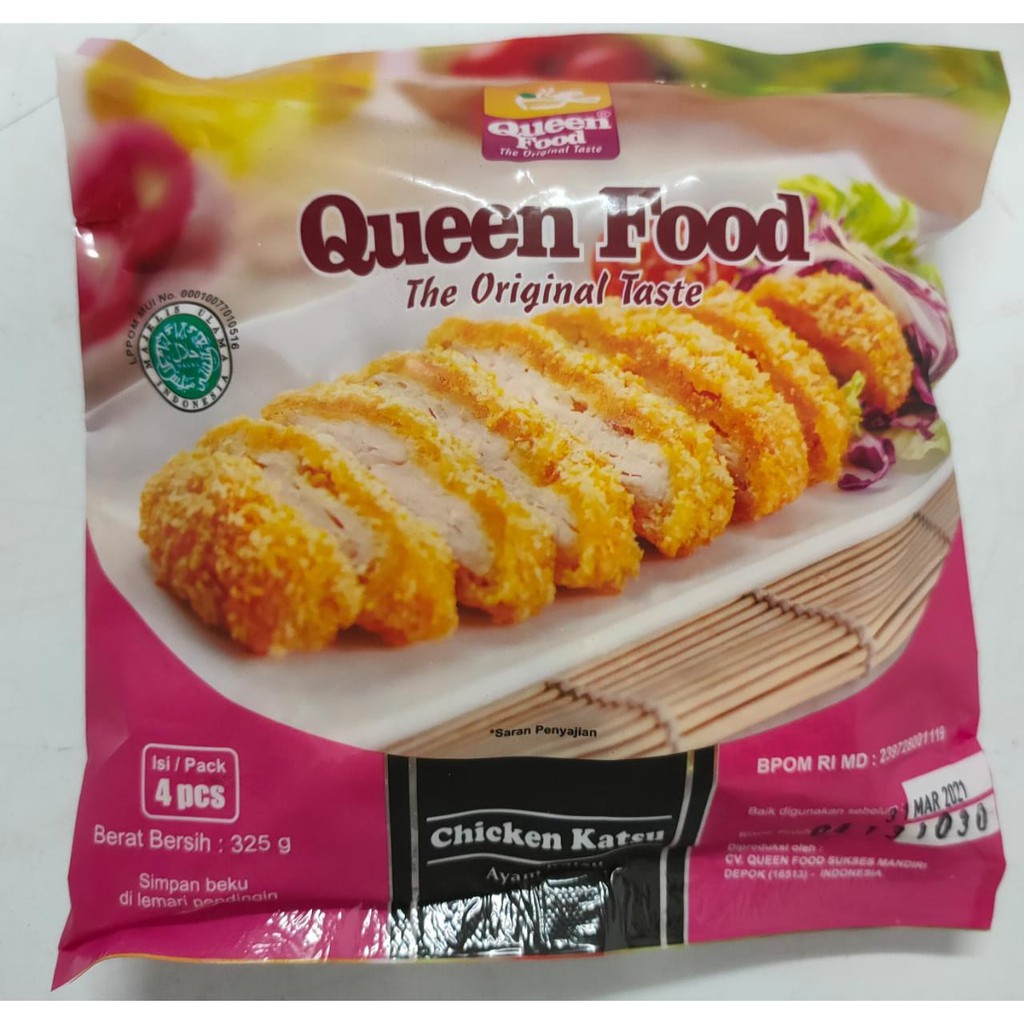 

CHICKEN KATSU 4S 350 Gr QUEENFOOD [GO-SEND & GRAB EXPRESS READY]