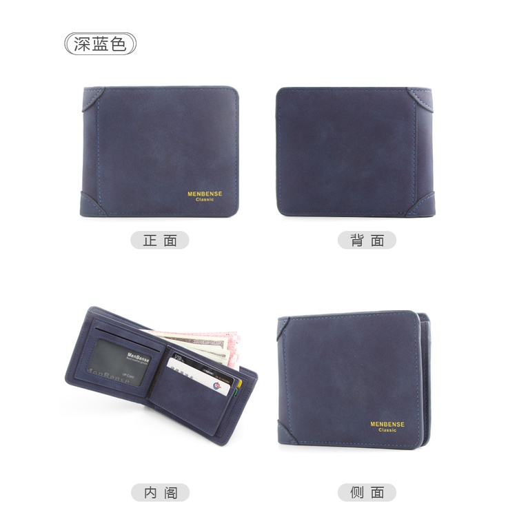 Dompet Pria Terbaru Dompet Lipat Classic Kartu MENBENSE Original MBS-668