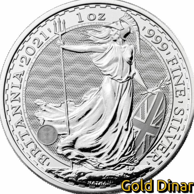 Koin Perak Inggris Britannia 1 oz Silver Coin not Nadir Dirham Rcm Srh