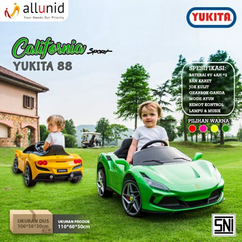 Mobil Aki YUKITA 88 California Sport / Mainan Anak Mobil Aki