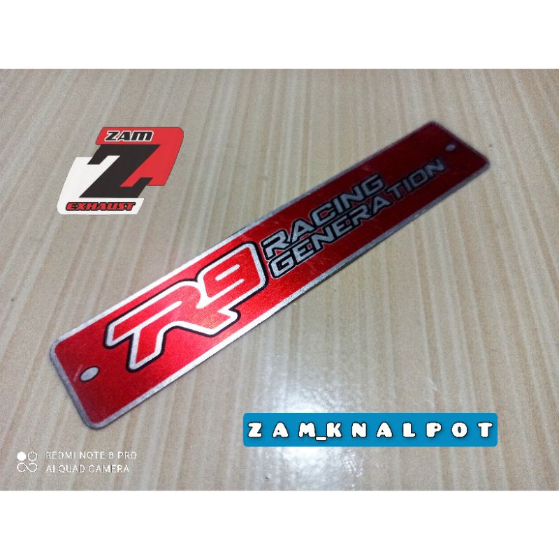 Emblem Knalpot Racing Merk R9 Racing Generation