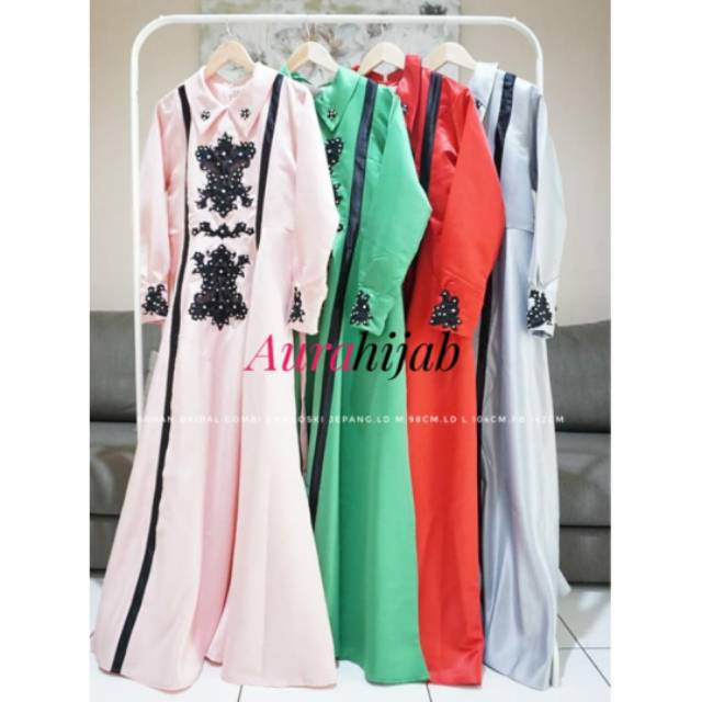 Manis manjo dress pesta ori aura hijab
