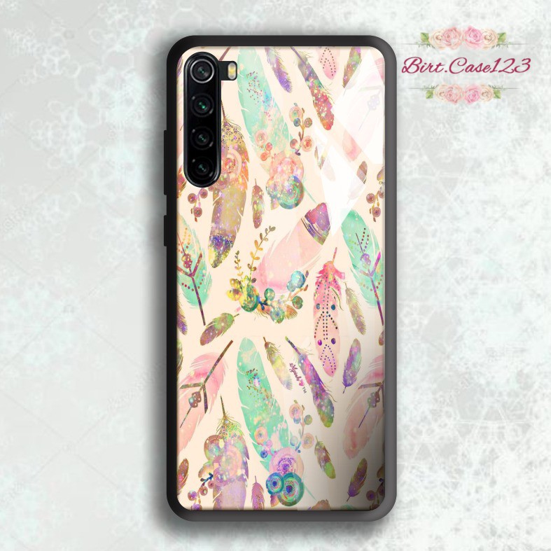 back case glass FEATHER Oppo A3s A1k A5 A9 2020 A7 F9 A5s A31 A52 A53 A92 A37 A57 A59 A71 A83 BC5201