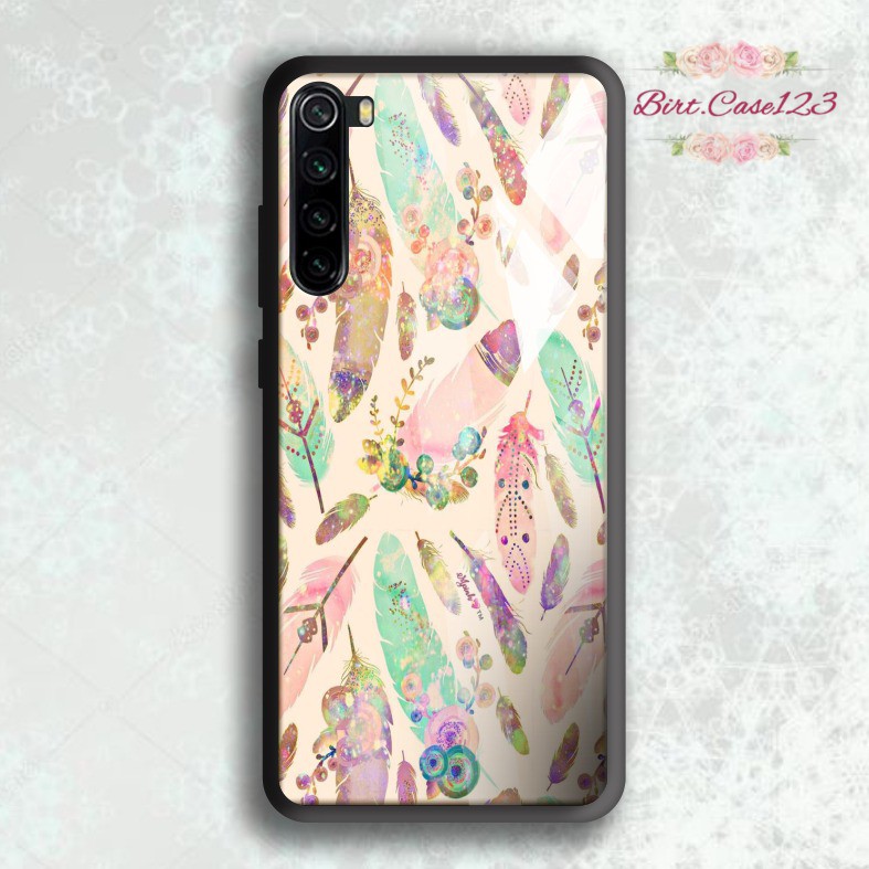 back case glass FEATHER Oppo A3s A1k A5 A9 2020 A7 F9 A5s A31 A52 A53 A92 A37 A57 A59 A71 A83 BC5201