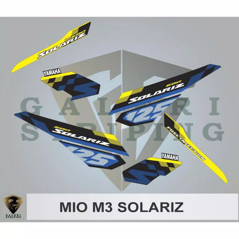 Stiker Motor Striping Motor Variasi Mio M3 Motif Solariz