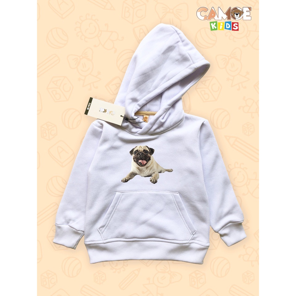 Hoodie Anak KIDS Anjing Dog breed Pug