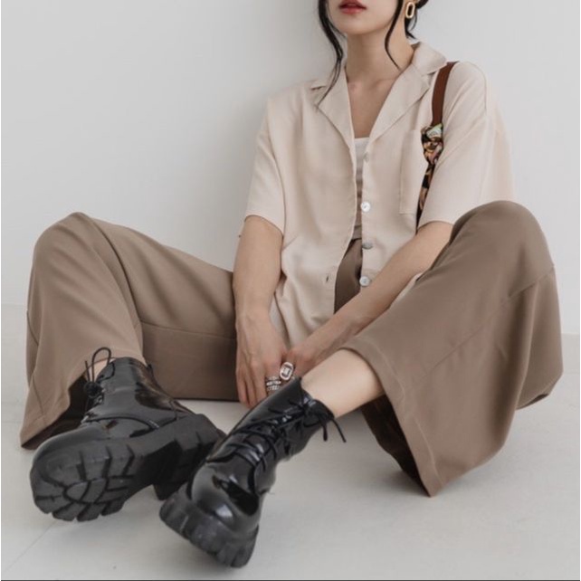 BEFAST - ZEC OOTD Kemeja RORO / Lynn Oversize Shirt Crincle Shirt / Kemeja Oversize Wanita Keluaran Terbaru / Hem Polos Formal / Pakaian Wanita Casual / Kemeja Bisa Di Jadikan Outer / Fashion Wanita Kerja / OOTD Ala Korean Style / Kemeja Wanita Modis