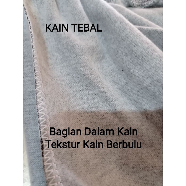 Celana Pendek Boxer Rip Kantong Resleting Bahan Fleece Terry Tebel Adem