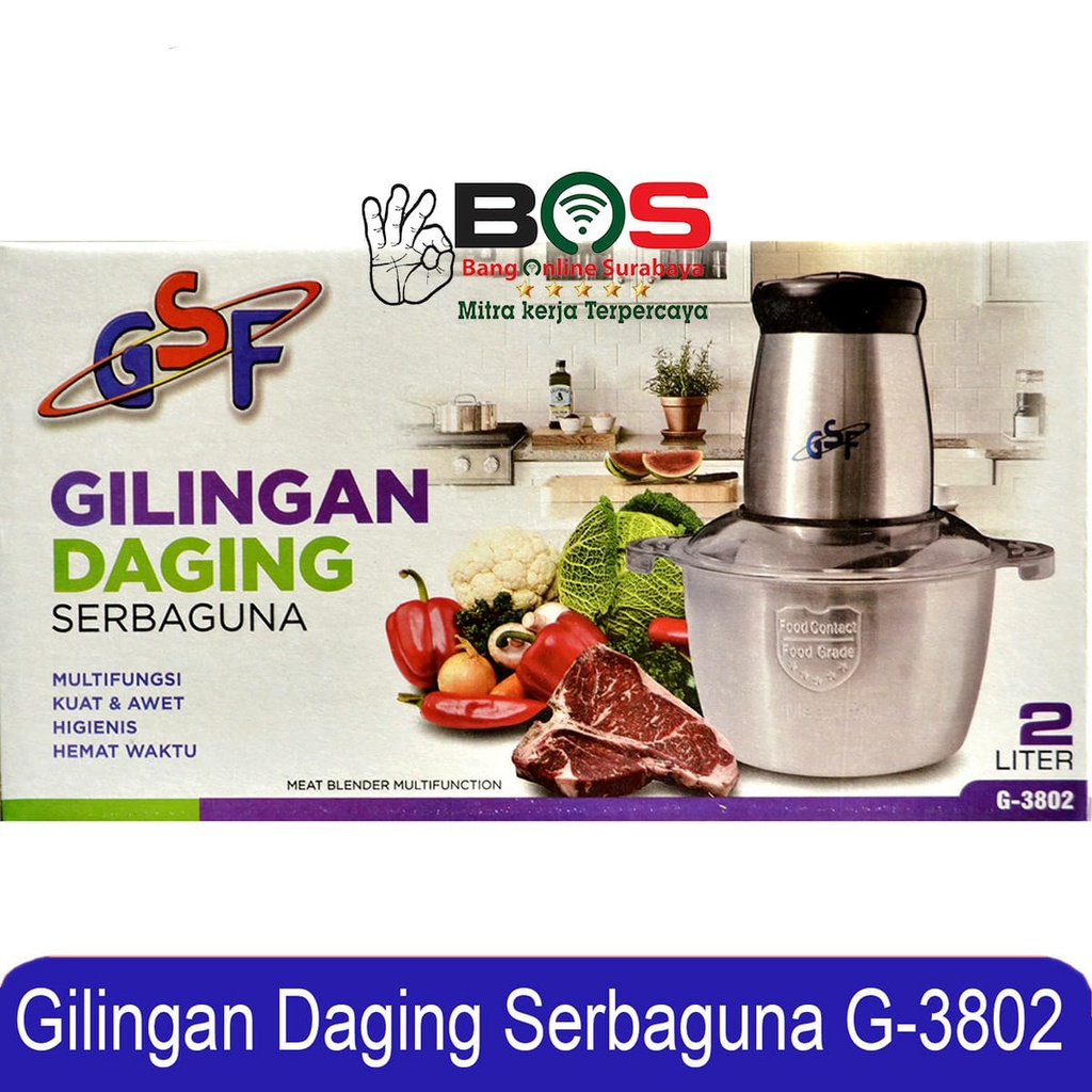 Food Chopper Penggiling Daging Electric Chopper GSF-3802 GSF 3802