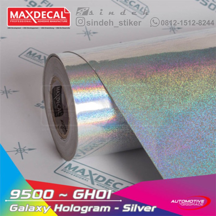 STICKER MAX DECAL GALAXY HOLOGRAM SILVER STIKER MOBIL WRAPPING PREMIUM