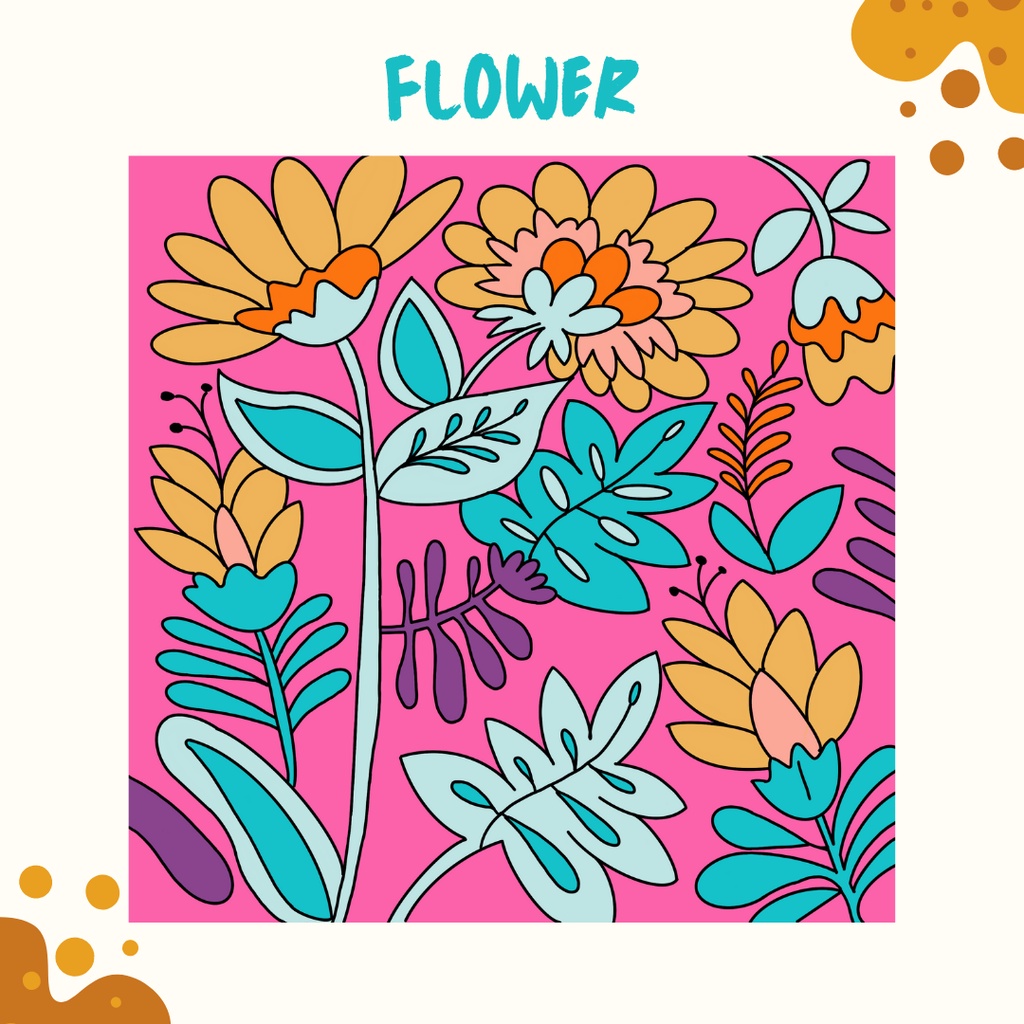 

Paint By Number Kit [FLOWER] - elokgallery I Kanvas 20 x 20 cm