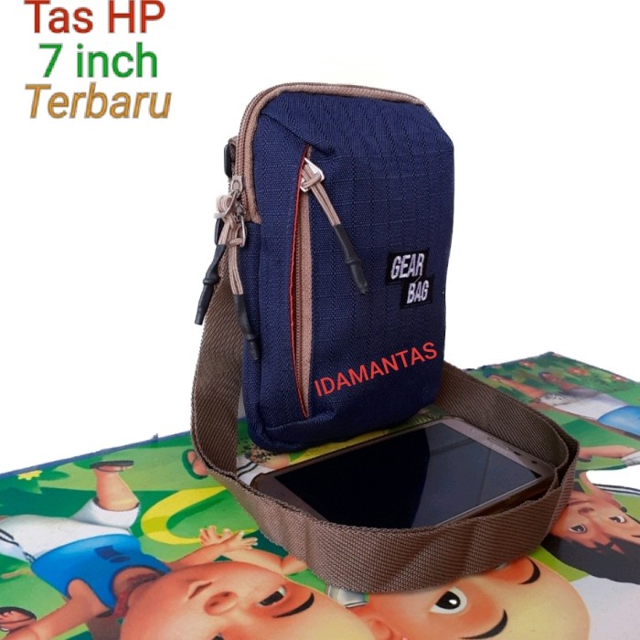 tas hp wanita selempang 7 inch terbaru-Tas Sling bag-Tas selempang pria dan wanita - Merah bata X4C9