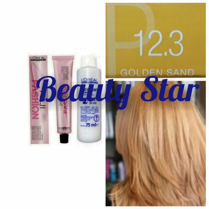 LOREAL MAJIFASHION NO. 12.3 GOLDEN SAND & OXYDANT 75ML