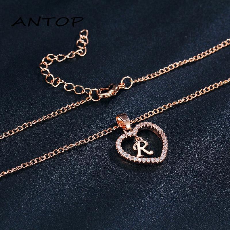 Kalung Titanium Fashion Import Murah Rantai Huruf Liontin 26 Hadiah Huruf Inggris ANTOP