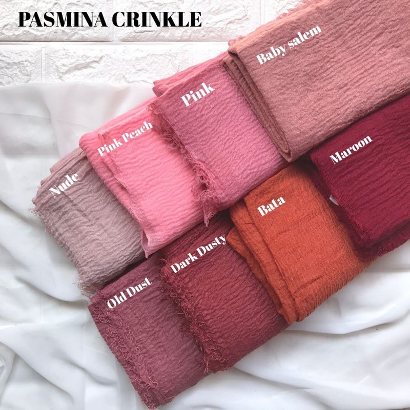 TERMURAH PASHMINA CRINKLE ORIGINAL TURKEY (1KG MUAT 11PCS)