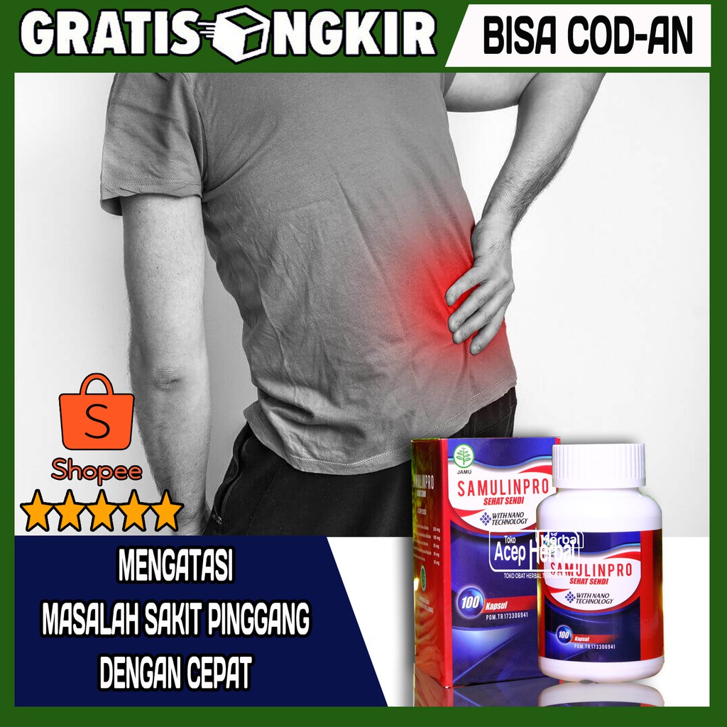 Obat Sakit Pinggang - Obat Pinggang Kecetit - Obat Encok - Terbukti Efektif Samulinpro Sehat Sendi