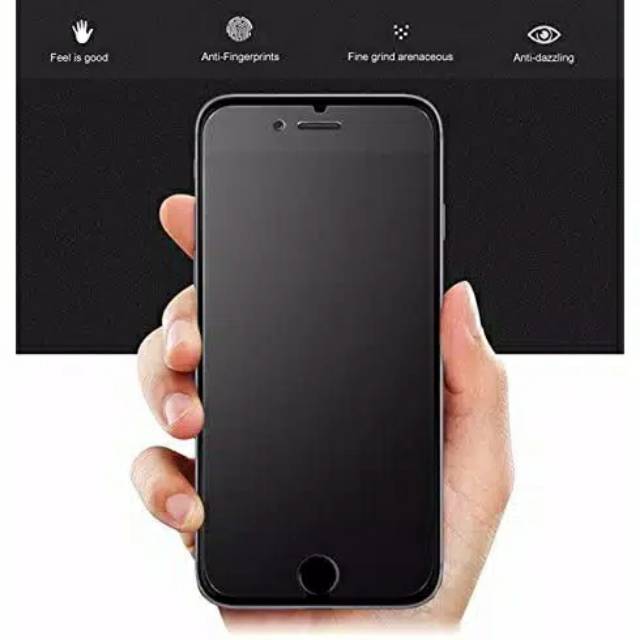 tempered glass iPhone 6+ anti gores kaca anti minyak atau matte fullglue dam fullem