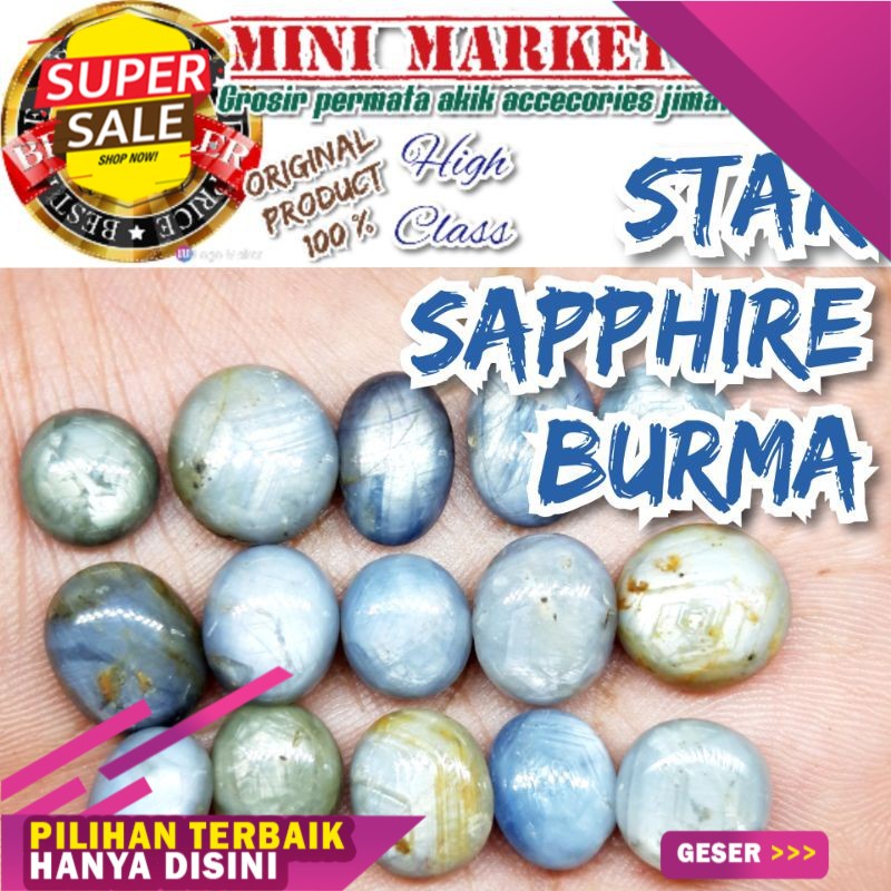 Batu permata star safir burma sapphire birma