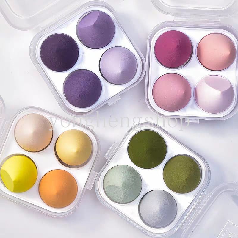 4pcs / set Spons Beauty Blender Bentuk Telur Untuk Makeup