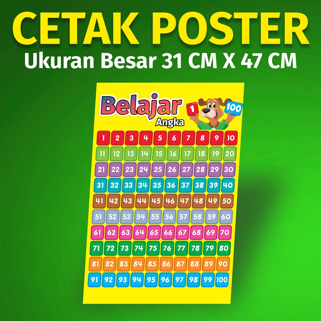 

CETAK POSTER BELAJAR ANGKA UKURAN 31CM X 47CM