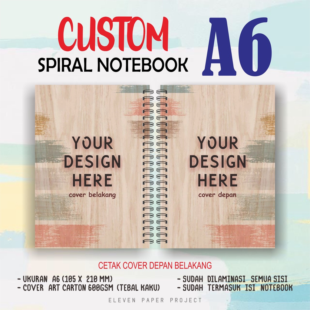 !!&gt;CUSTOM&lt;!! SPIRAL NOTEBOOK A6