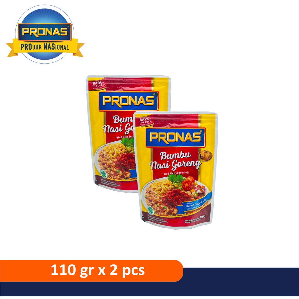 Pronas Bumbu Nasi Goreng dengan Kornet Daging Sapi 110 gr bundling 2 pcs