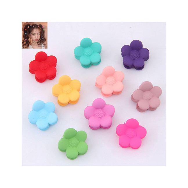 LRC Jepit Rambut Fashion Color (20 Colors Random) Cartoon Flower Hairpin A58029