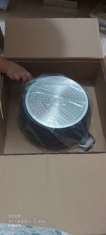 Micoe Panci Masak Penggorengan Panci Dapur Batu Maifan Panci Anti Lengket Sup Untuk Mie 24cm