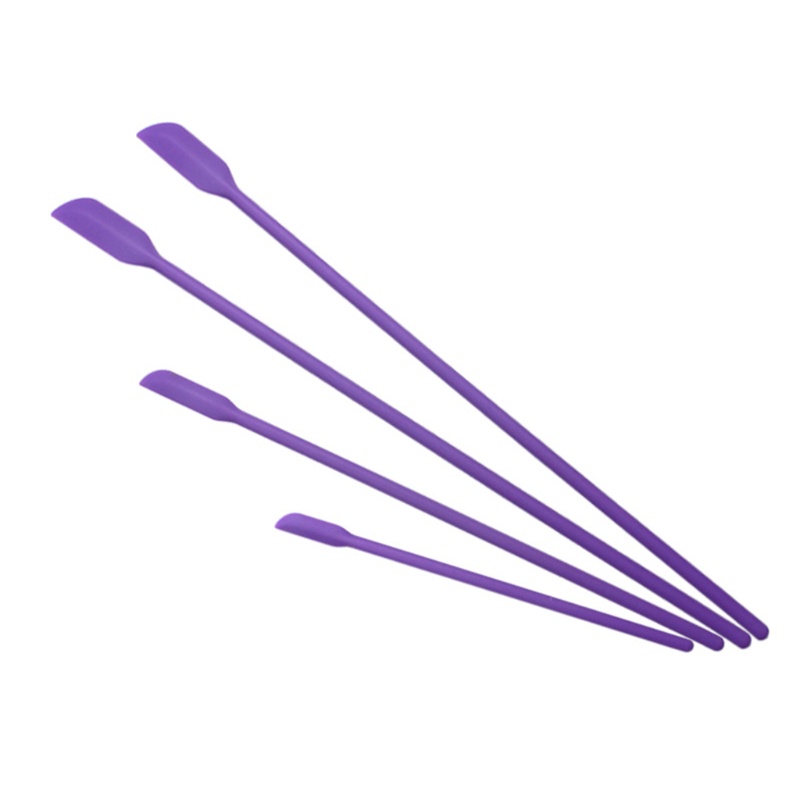 Siy 4x Silicone Mini Spatula Jar Scraper Scoop Tip Spatula Panjang Botol Kosmetik