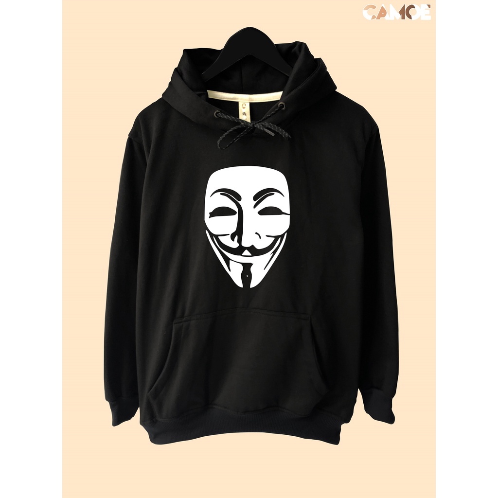 Jaket Hoodie Anonymous Hacker Mask