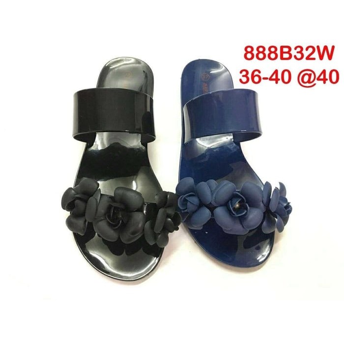 888 sendal sandal cewek jepit jelly flat bara bara barabara impor