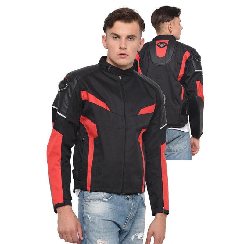 JAKET MOTOR PRIA JAKET TOURING C6 WARNA HITAM