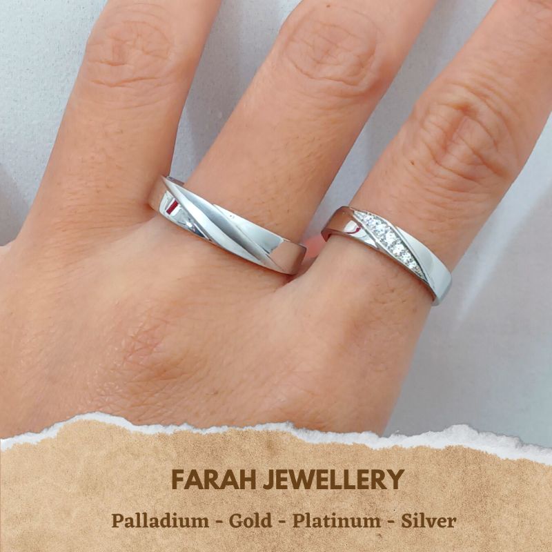 Cincin Couple Cincin Perak Cincin Nikah Cincin Tunangan Free Box Garansi Elegan