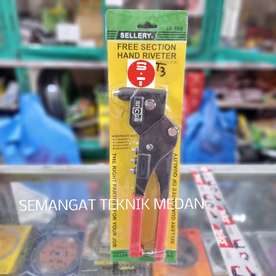 TANG RIVET TANGAN MANUAL PUTAR 360 DERAJAT HAND RIVETER SELLERY 88-869
