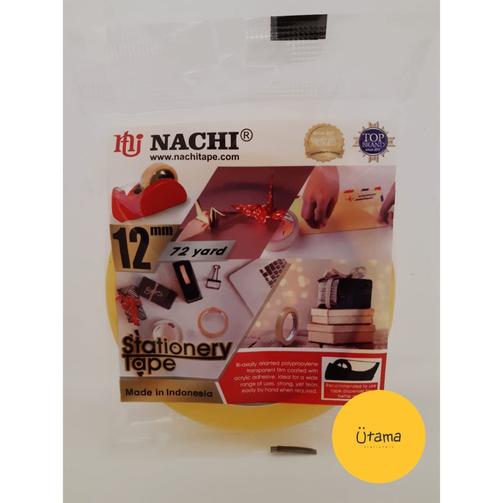 

Isolasi Nachi Kuning 0.5 x 72 NEW (Grosir 12pcs @2750)/Solasi/Solasiban/Selotip Warna Yellow
