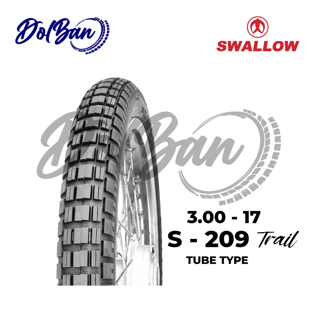 BAN LUAR MOTOR SWALLOW 300-17 RING 17 S-209 TRAIL TUBETYPE