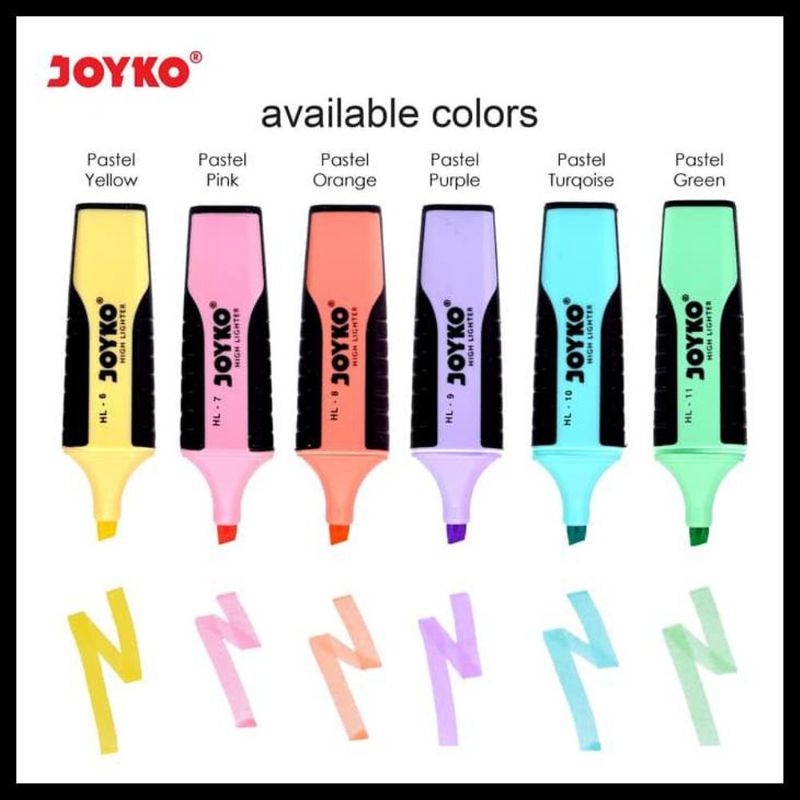 

Highlighter Joyko Warna Pastel - Stabilo Penanda Bacaan Tulisan Buku