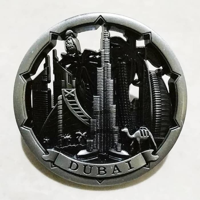 Kekinian Magnet Kulkas Dubai Besi Bulat