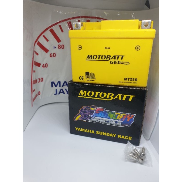 AKI / ACCU MOTOBATT MTZ5  FULL KERING MIO J MIO GT SOUL GT 125 SOUL GT 115 ORIGINAL MOTOBATT.
