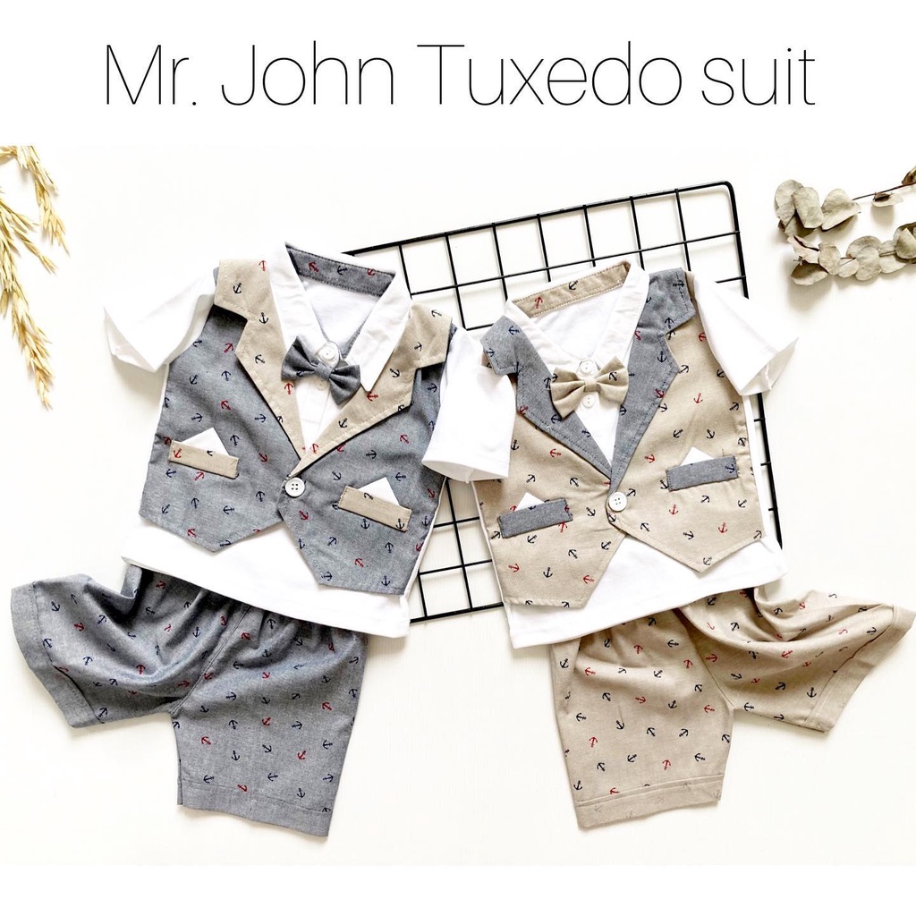 MR JOHN / PAUS /ANIMAL BIKE tuxedo Baju Setelan Kemeja Celana Dasi Pergi Jalan Fashion Anak Bayi Cowok Laki Murah Terlaris