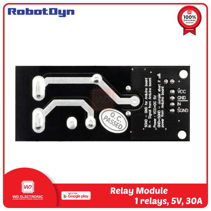 RobotDyn Relay 1 channel 5V 30A relay module