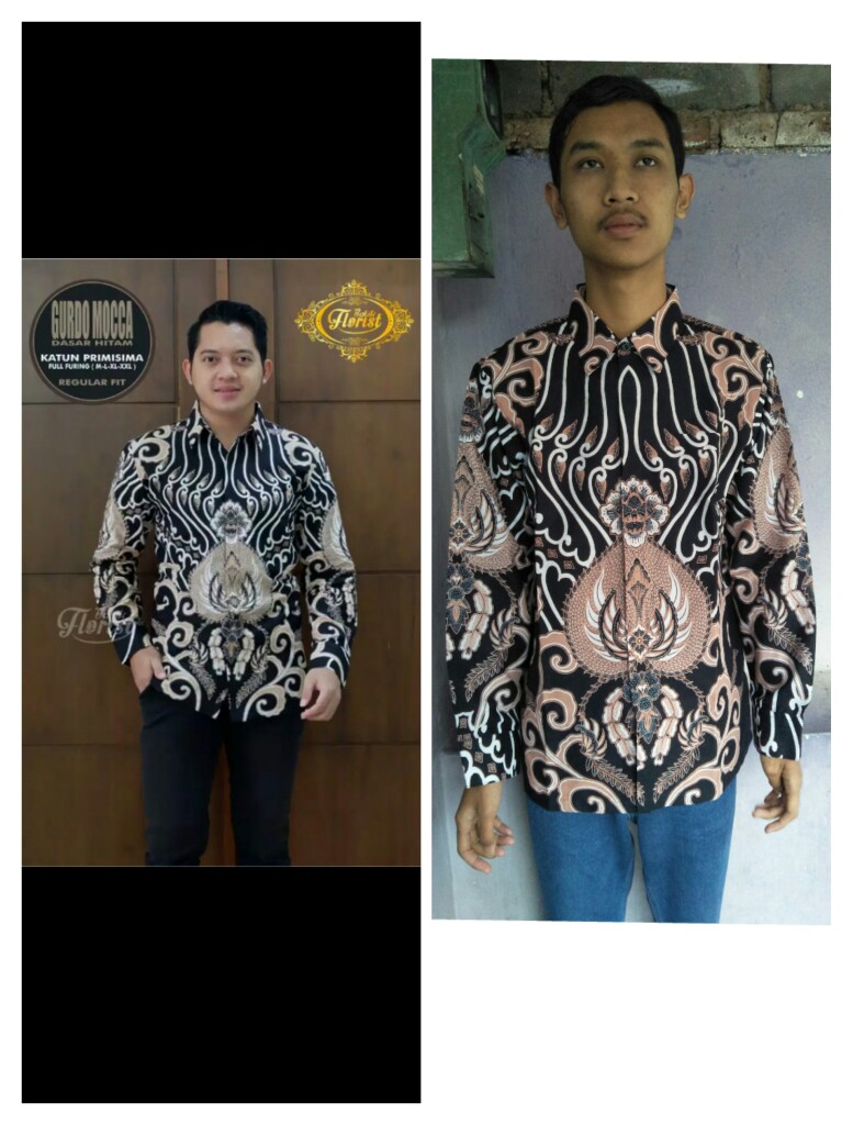 Gurdo Mocca Kemeja Batik Pria Full Furing Bahan Katun Halus Primisima