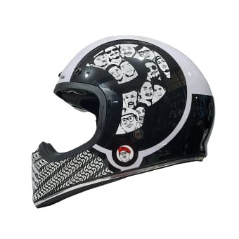 Helm Retro Cakil JPX JP Signature Prediksi Putih ORIGINAL