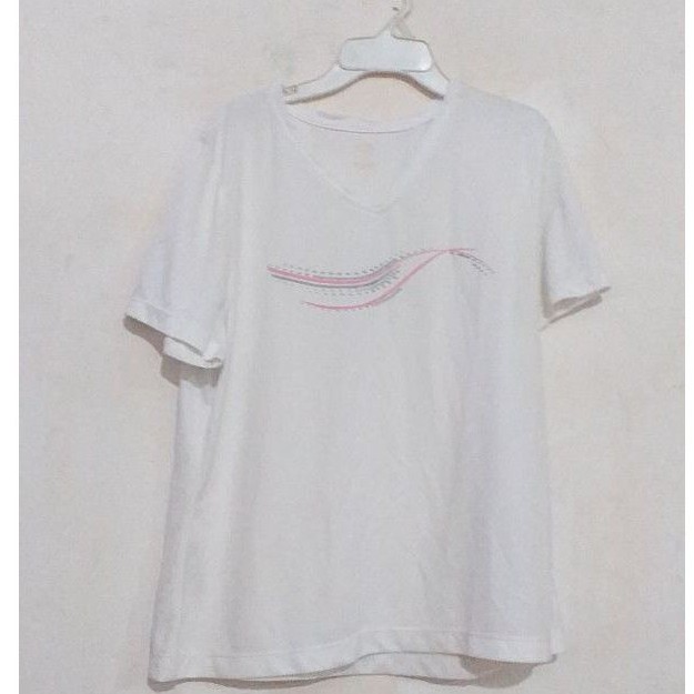 T-shirt SportWear VICTORY Women baju olahraga Wanita kaos putih Cewek Badminton Gym Fittnes Lari