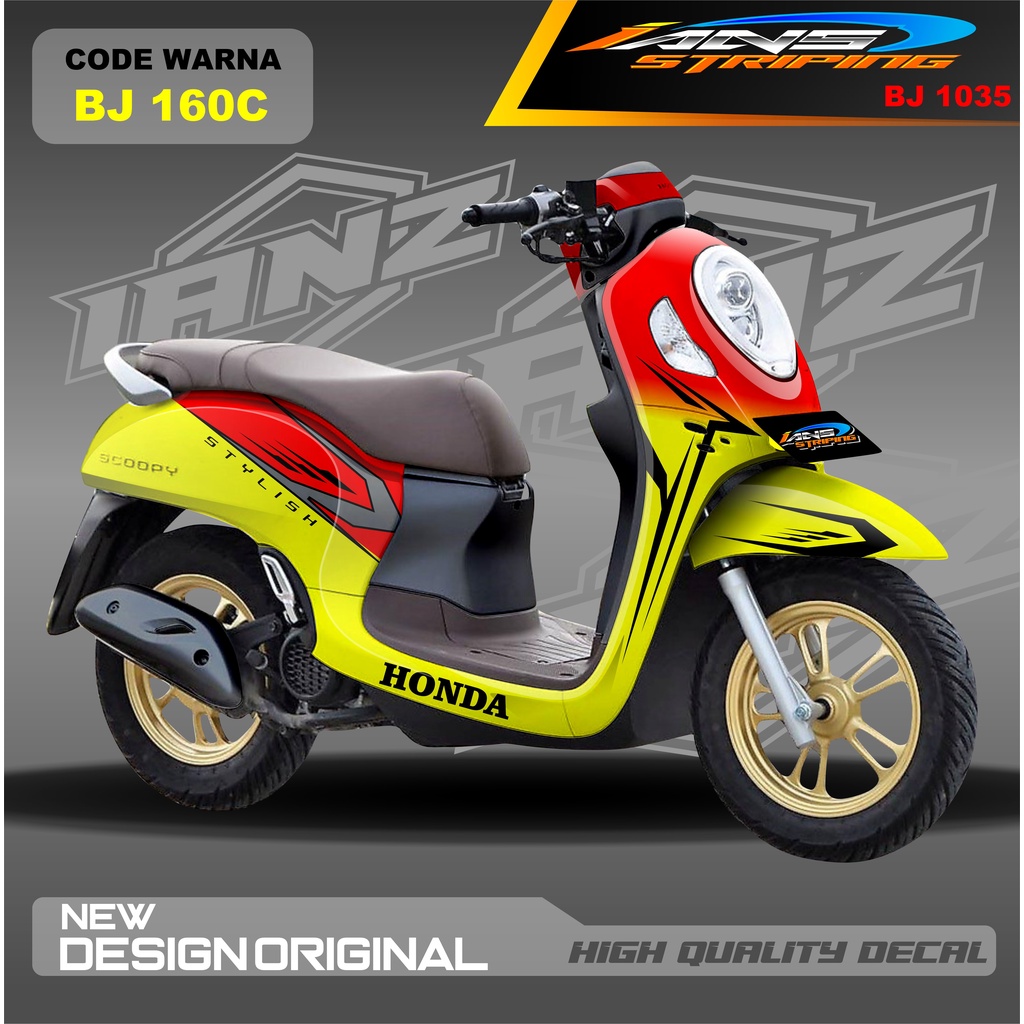 DECAL STIKER SCOOPY FULL BLOK MOTOR / STICKER DECAL  HONDA SCOOPY FULL BODY / STICKER VARIASI SCOOPY TERBARU  / STICKER SCOOPY