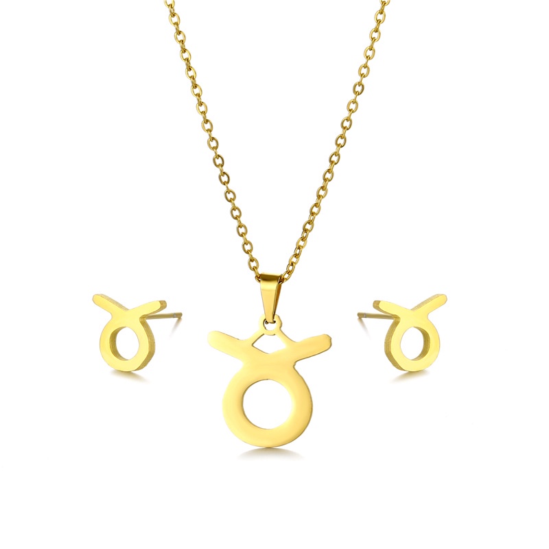 Populer rasi bintang Taurus kreatif liontin kalung set ornamen