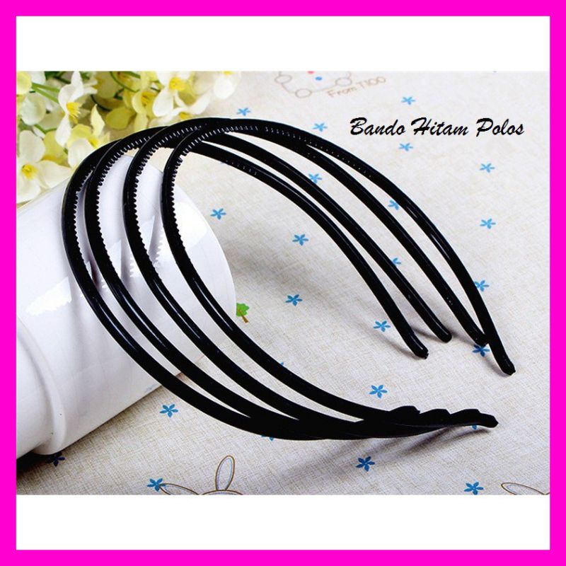 Bando Lidi Hitam Polos Unisex Bando Pria Dan Wanita Bando murah