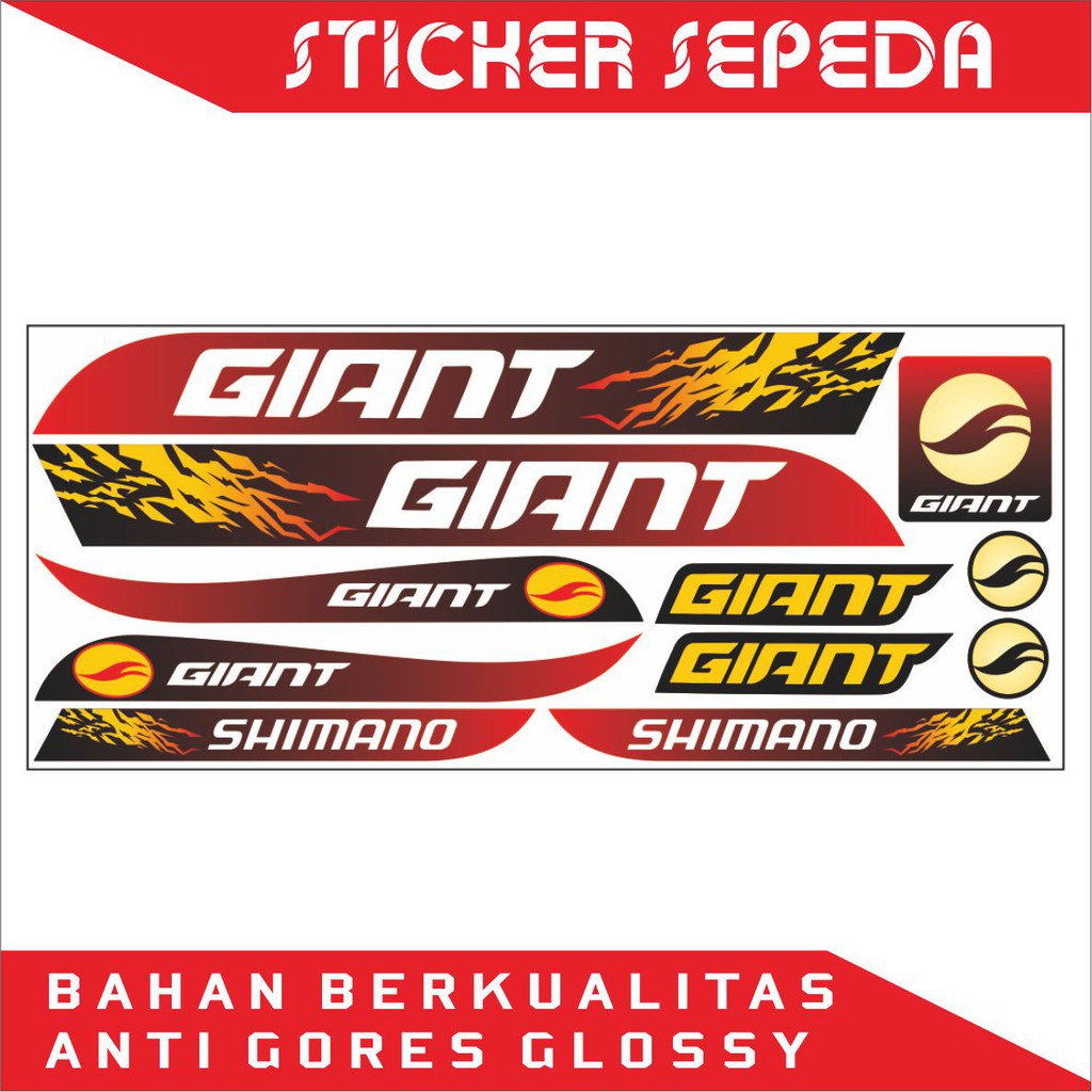 STICKER SEPEDA GIANT - STICKER SEPEDA MEREK GIANT - 04 - SAHILA STICKER